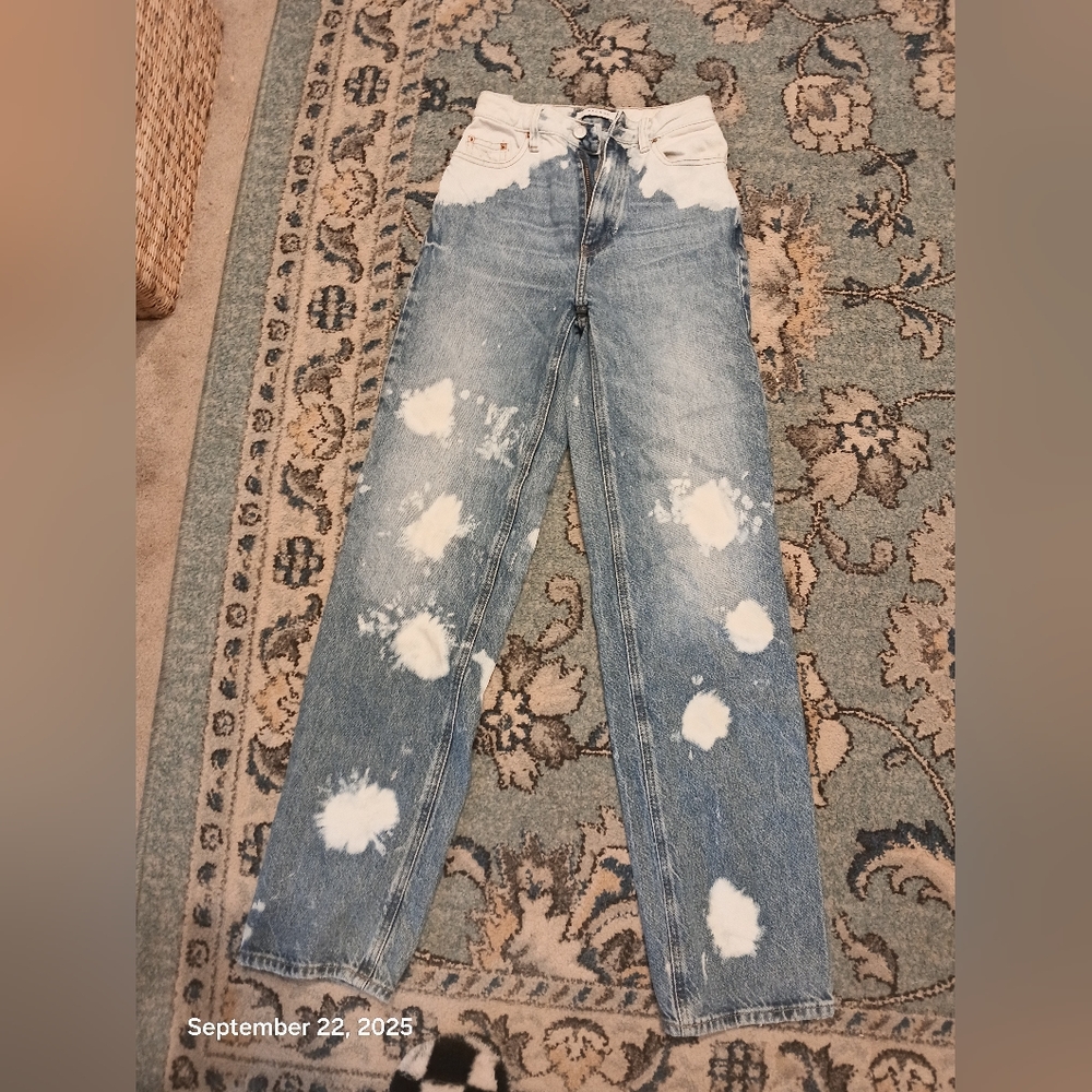 Stylish Blue and White Women's Jeans